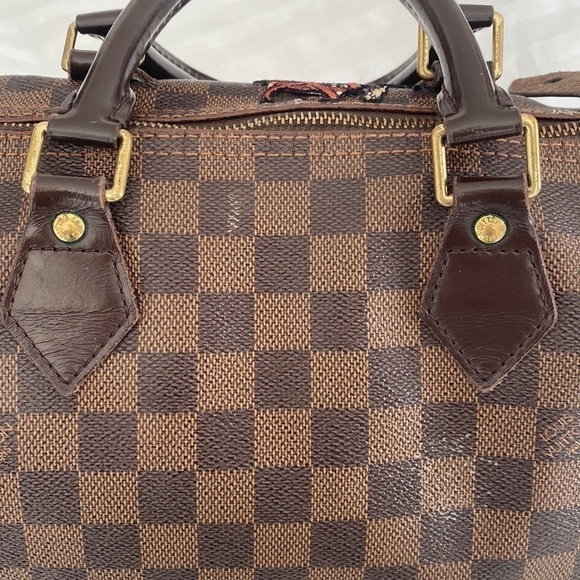 Louis Vuitton Damier Ebene Speedy 30 Custom Owl Accent Detail - Picture 11 of 17